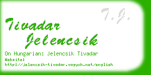 tivadar jelencsik business card